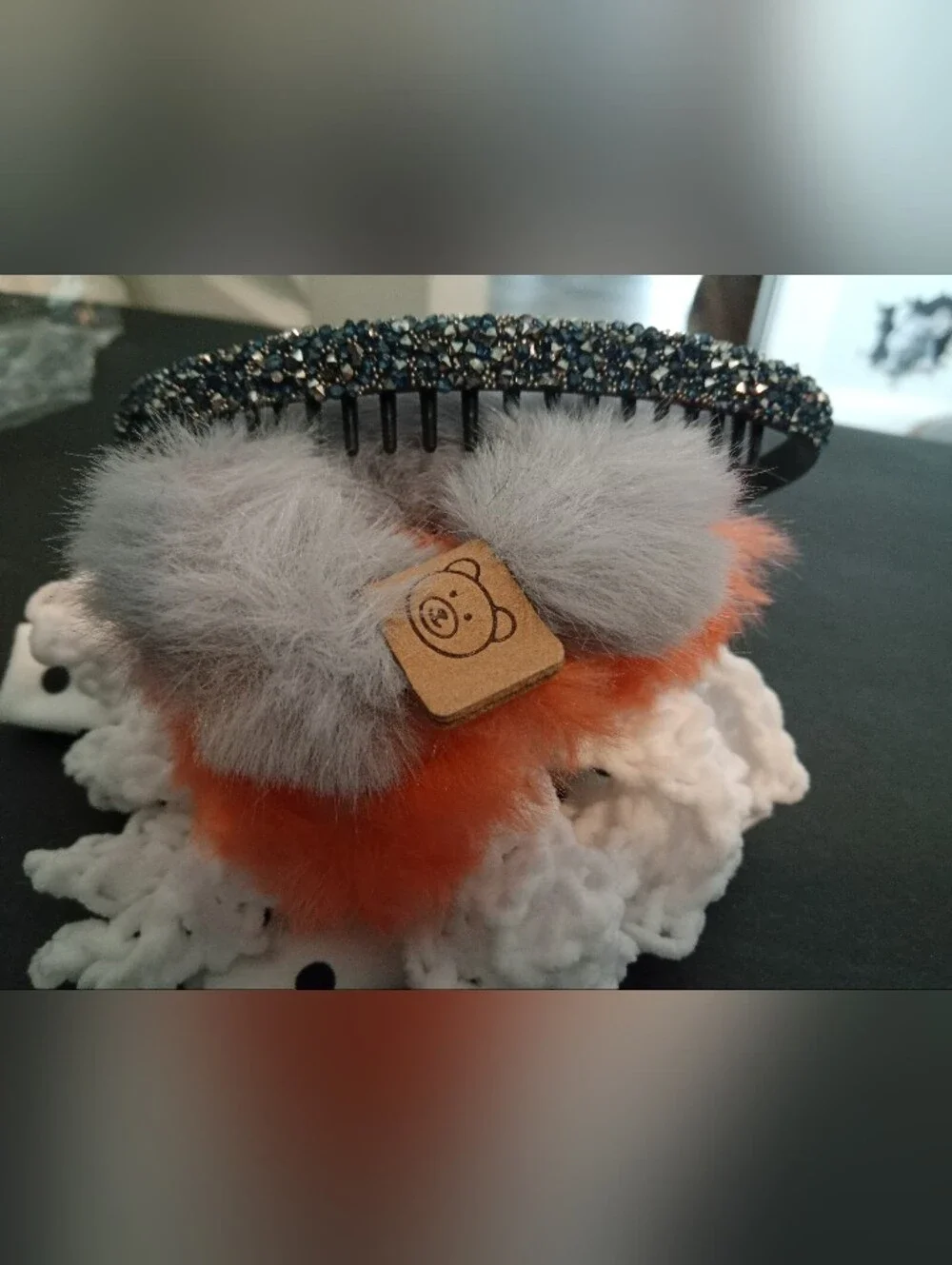 Black Plastic Headband with 3 Scrunchies & Fabric Headband